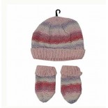 Pink Sky 2 Piece Beanie and Mittens Set knitted beanie / hats - Babies Accessories