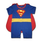 Superman 2 Pcs Outfit (Removable Cape & Half Legs)