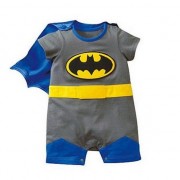 Batman 2 Pcs Outfit (Removable Cape & Half Legs) - Baby Boy Clothes