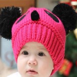 Apricot Pink Mousey on the Crawl knitted beanie / hats - Babies Accessories